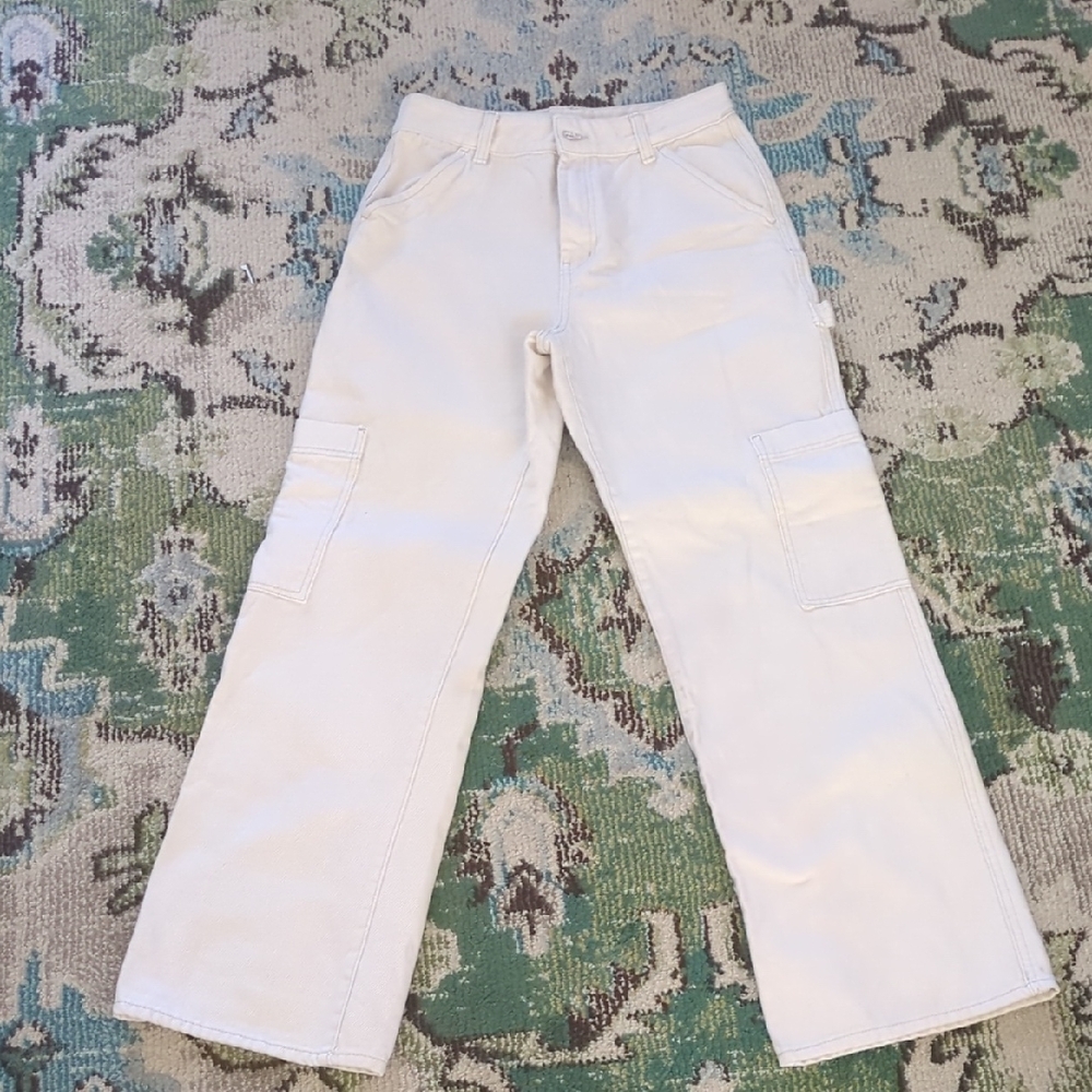 Women's Wide Leg Cream Pants